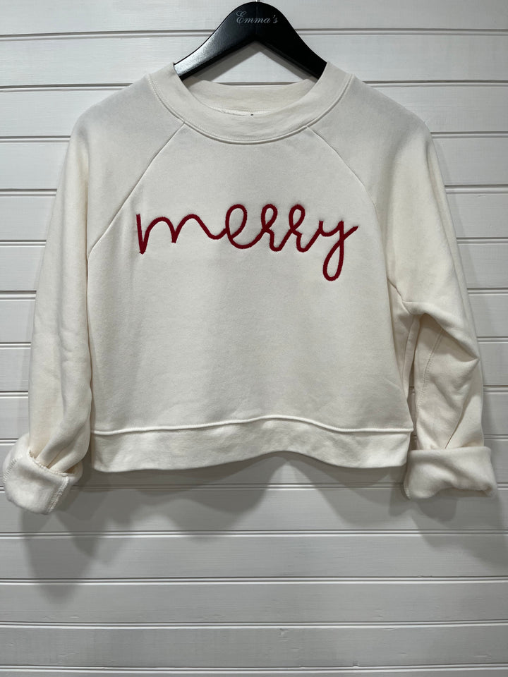 Crop Merry Sweatshirt