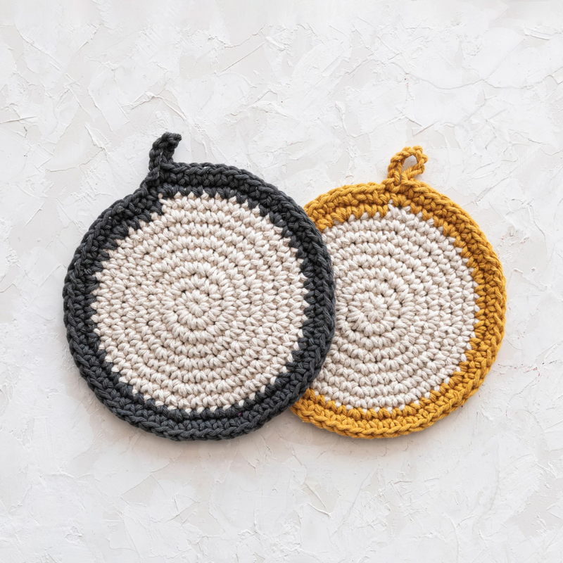 Crochet Pot Holders – LaughingWillow